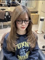 ラピス 横浜(Lapis)&nbsp;Hミルクティシールエクブリーチカラーバタフライレイヤーカット