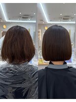 シンシア 銀座(sinsia)&nbsp;sins酸性ストレートでまとまる艶ボブに！[30代40代50代60代]