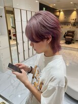 キングダム 港南台店 KINGDOM ピンクベージュ×エンドカラー×ウルフ