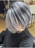 【白髪をハイトーンでカバー】バレイヤージュ×ブリーチ３回