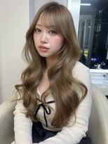 アイトーキョーエス 渋谷(AI TOKYO S)&nbsp;ヘーゼルベージュブリーチなしヘアカラーダブルカラー透明感前髪