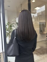 ハロウ&nbsp;岡山ロング髪質改善アッシュブラウン透明感カラー