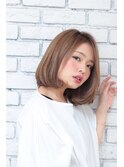 *+aimerが叶える...褒められ朝楽ミディアムボブ×ハイライト*