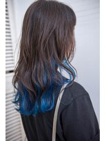 リジョイスヘア(REJOICE hair)&nbsp;【REJOICE hair】ロングウルフ×インナーブルー