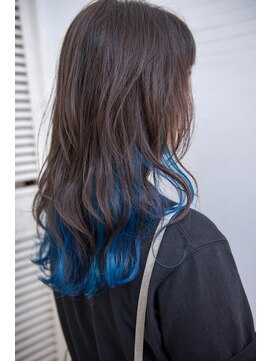 リジョイスヘア(REJOICE hair) 【REJOICE hair】ロングウルフ×インナーブルー