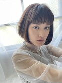 ベージュブラウン×ボブ/SARA志免☆山之内