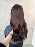 miu&橋本愛海 ブリーチ無しのピンクブラウンヘア