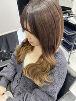 ヘアーデザイン ジェルム(Hair Design germe)&nbsp;ブラウンウエーブ巻き　#HIYORI#