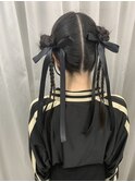 ヘアメ ☆ カチモリヘアリボンアレンジ