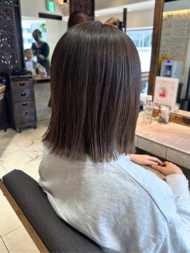 ヘアリゾート粋 ティガ 池袋店(tiga) ミディアムボブ/切りっぱなし/ブラウンカラー
