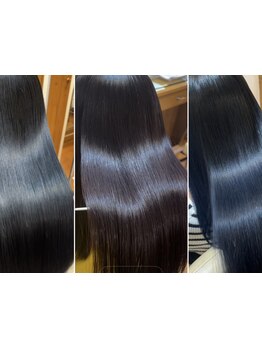 極上でナチュラルな仕上がりキープ◎毛先まで思わず触れたくなる柔らかな髪質、ツヤ感、潤う美髪に大満足！