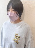 ウルフヘア×ブルーグレーインナー