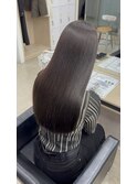 ナチュラル髪質改善ストレート×オリーブグレージュカラー 上野