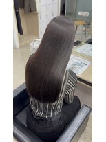 アジールヘア 東上野店(agir hair) ナチュラル髪質改善ストレート×オリーブグレージュカラー 上野