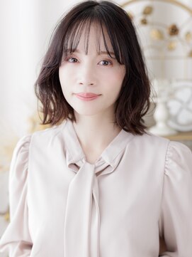 カバーヘアアンドスパ ブリス 浦和(COVER HAIR&SPA bliss) ローライトカラー束感前髪くびれミディアムa浦和20代30代40代