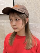 ピークアブー 銀座並木通り(PEEK-A-BOO)&nbsp;ハイトーンオン眉マレットヘア