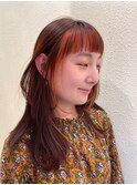 フェイスフレーミング×オレンジカラー
