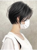黒髪ショートボブ/ショートヘア/イルミナカラー/前髪あり[調布]