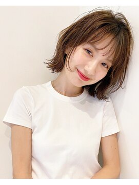 ラフ 銀座(luff) シースルーバングがお洒落な大人ボブ簡単スタイリング