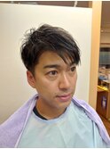 ツーブロックスマートマッシュ ショート ビジネスマン 学生 黒髪