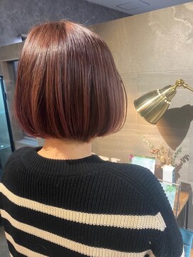 マーレ(MARLE./) ブラウン×ルビーピンクのグラデーションカラー