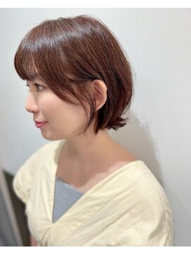 ラトリエコンタン(L´atelier Content) ミニマムボブ×パーマ 絶壁解消40代50代60代におすすめ