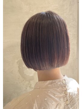 エッジ ヘア メイク(edge hair +make) ボブ/ピンクカラー/ぱつんとボブ