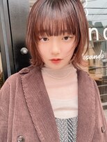 サンド 表参道(sand)&nbsp;顔まわりウルフレイヤーショートボブ大人可愛い20代30代表参道