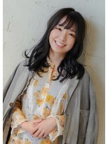 名前のない美容室&nbsp;ネイビーカラーロブ