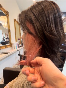 アルーシェ 錦糸町店(Alushe) インナーピンク♪【インナーカラー 髪質改善】