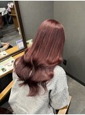 #レッドカラー#赤髪#ロングヘア#ブリーチカラー