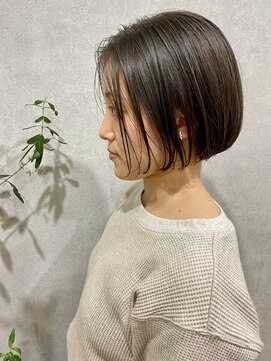 ホワイト キタサンドウ(WHiTE kitasando) ワンレングスボブ×黒髪[ワンレングス/ボブ/ショートボブ/黒髪]