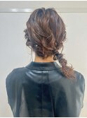 サイド編みおろし
