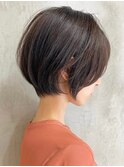武蔵小杉大人ショートレイヤーカットベージュカラー丸みボブ●