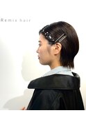 結婚式お呼ばれショートヘアアレンジ
