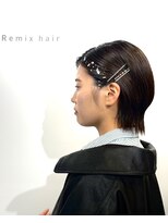リミックスヘアー(Remix hair) 結婚式お呼ばれショートヘアアレンジ