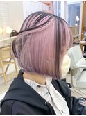 アッシュピンク×ブラック