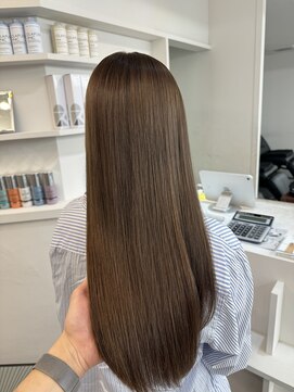 ペレ 栄(PELE) 韓国 くびれロング レイヤー ワンホンヘア 小顔前髪