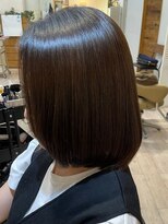 ヒラソル(girasol)&nbsp;艶さらミディアムボブ/マッドブラウンカラー/水素カラー髪質改善