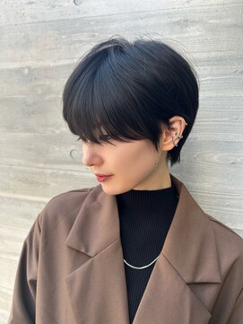 ロンドプロフィール 浦和(Lond profil) 大人可愛い20代30代40代黒髪前下がりショートボブ丸みショート◎