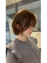 フィゼル 福島店(fizelle) オリーブベージュカラー×ボブ