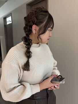 ポノ(po_no) 編みおろしサイド編み込み