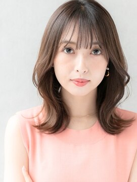 40代50代小顔/くびれミディアムレイヤー/艶髪白髪染め