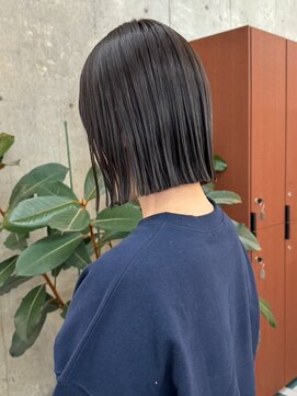 ミニボブ/ボブ/レイヤーカット/ダブルカラー/ブリーチ/栄y87