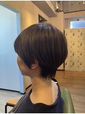 大人女性おすすめ◎丸みショート×ナチュラルブラウン