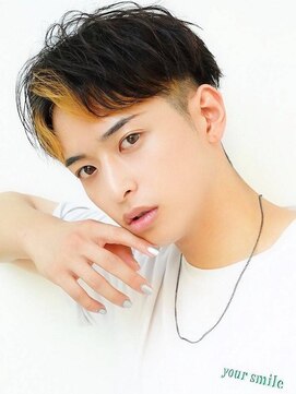 MEN'S HAIR BLEACHi 岐阜柳津店【メンズ ヘア ブリーチ】【4月29日オープン(予定)】 【BLEACHi】エッジィセンターパート