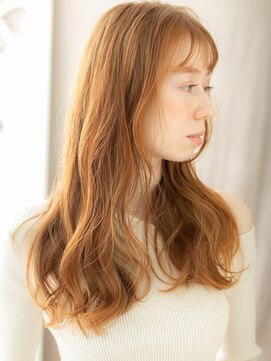 カバーヘア ブリス 大宮西口(COVER HAIR bliss) ミルクブラウンオレンジベージュフェミニンロングX大宮20代30代