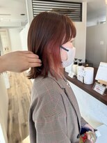 ハノン(Hanon)&nbsp;暖色ブラウン×ピンクイヤリングカラー