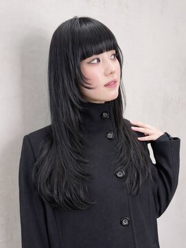 アルバム 銀座(ALBUM GINZA) 顔周りレイヤーロング前髪カットグレージュ_F31601