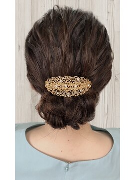 ハナココ 水戸店(hana Coco) ゆるふわアップ 結婚式二次会撮影花嫁 お呼ばれ ドレス 水戸